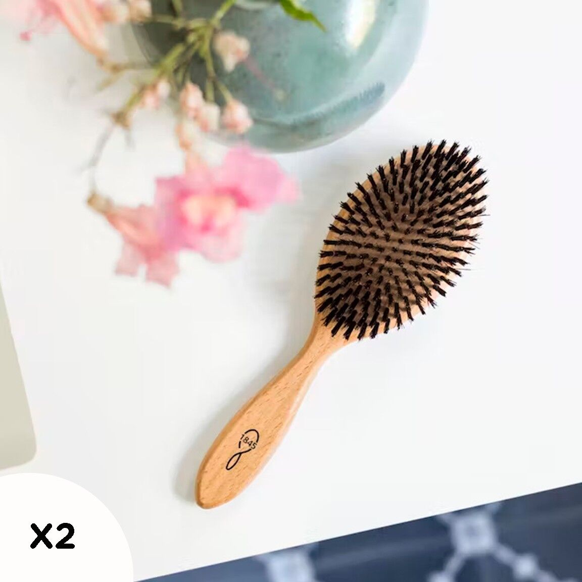 Brosse à cheveux en bois et poils de sanglier - Bioseptyl