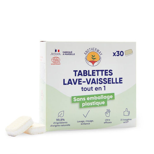 Tablettes lave-vaisselle 3-en-1 sans plastique