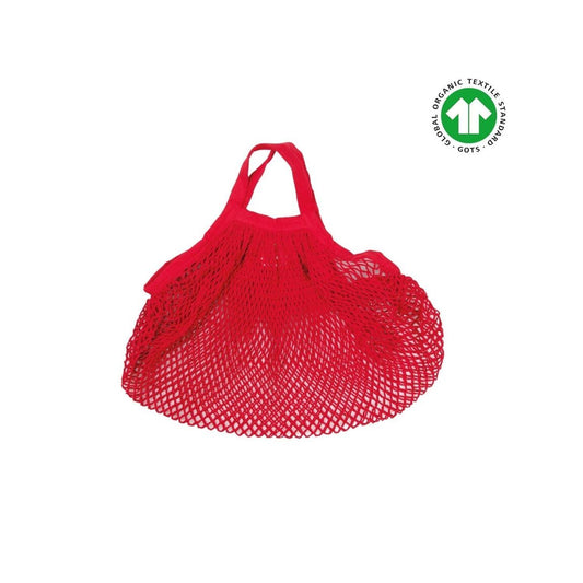 Sac Filet Écologique en Coton Bio Rouge